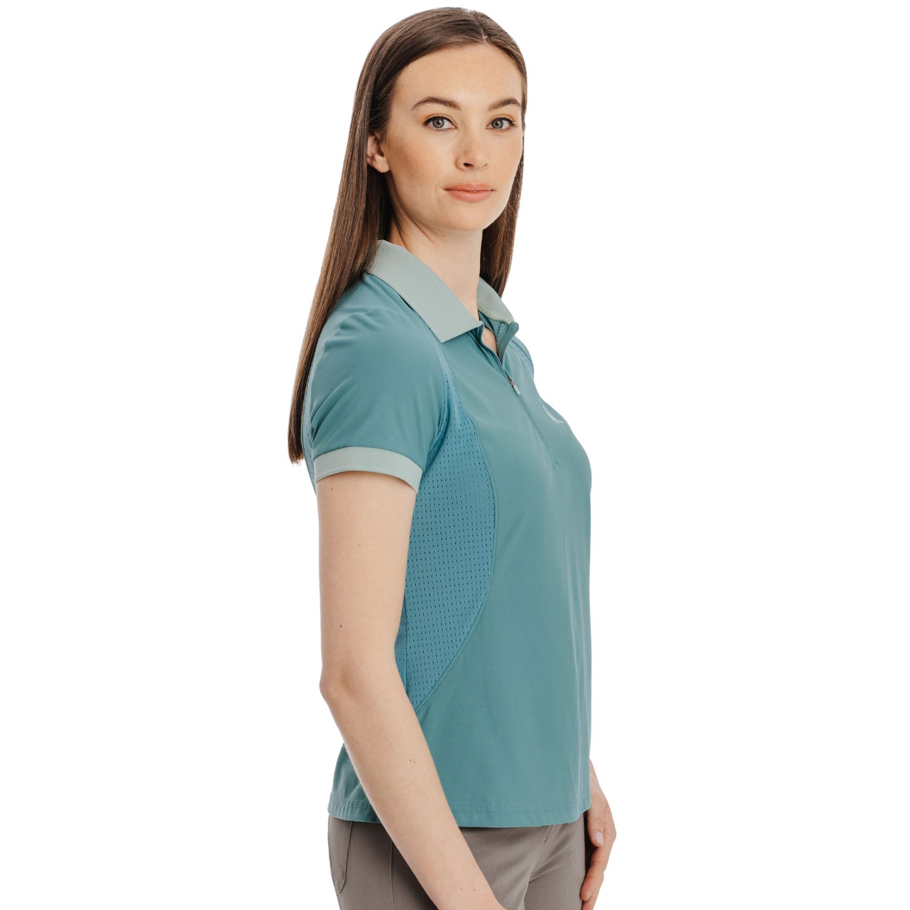 Horseware Women's Tech Polo Shirt in Juniper Green