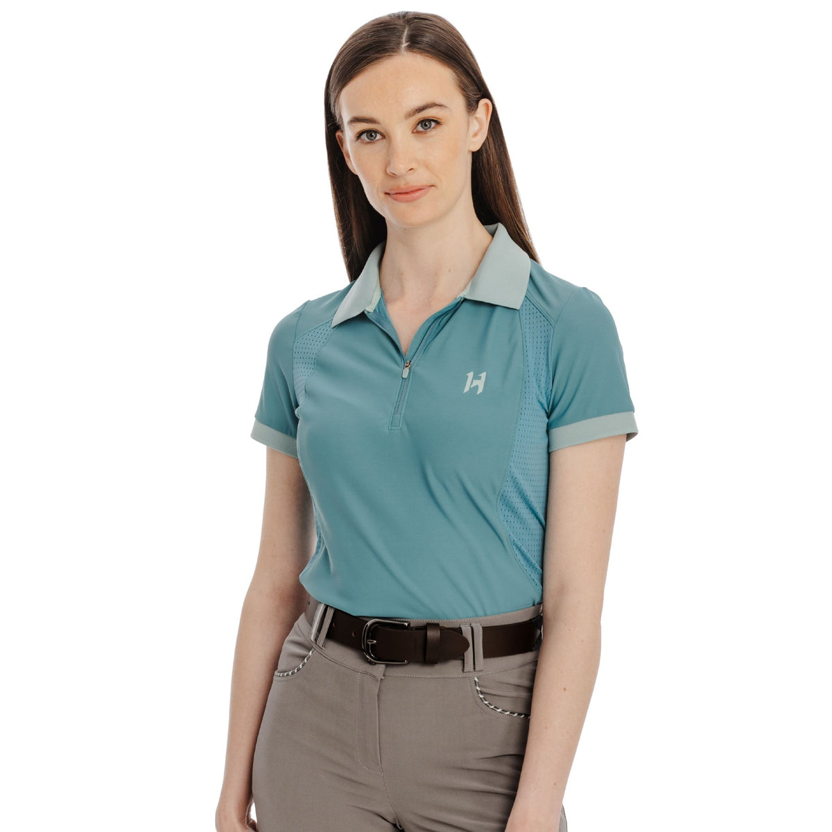 Horseware Women's Tech Polo Shirt in Juniper Green
