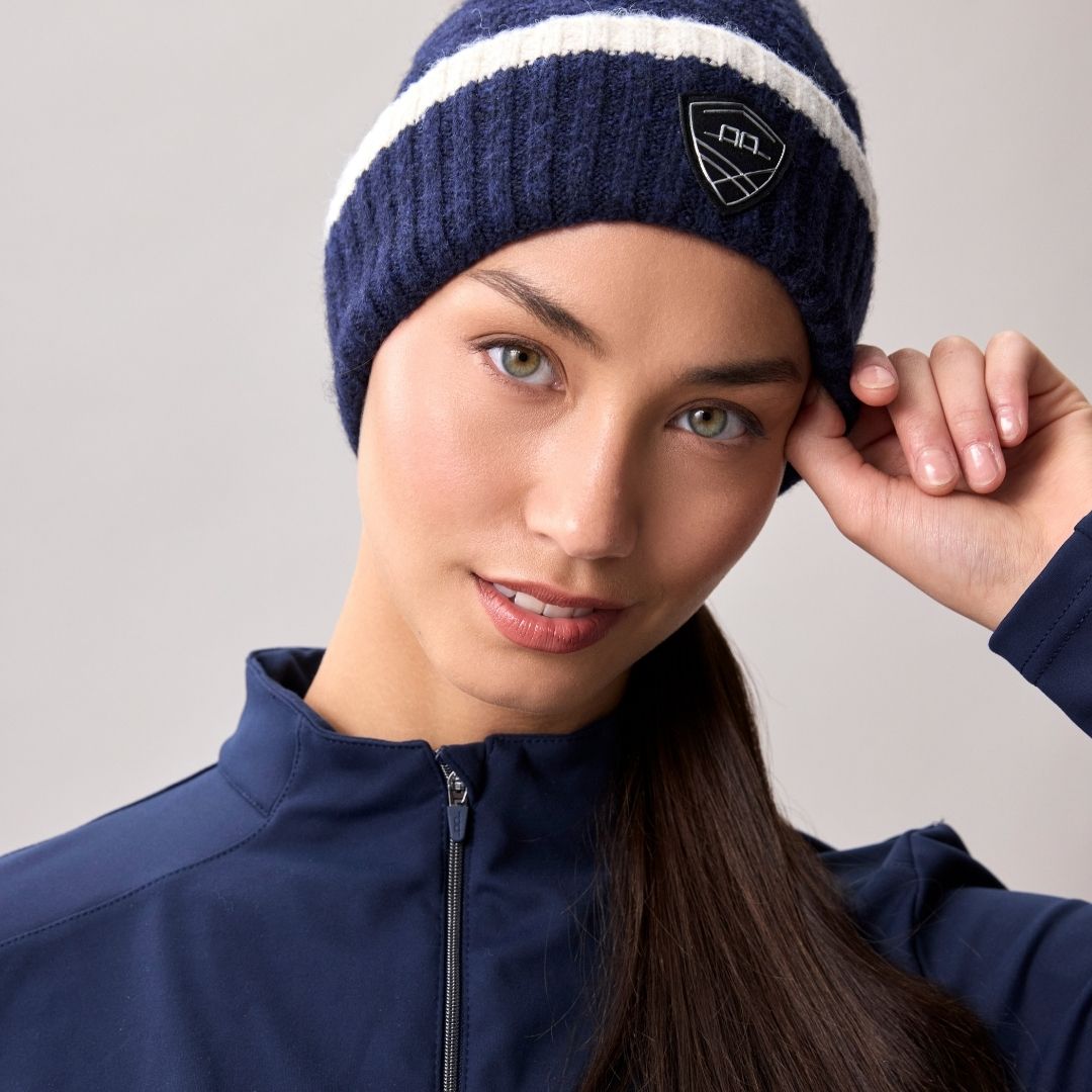 Horseware Alessandro Albanese® Women's Monogram Pom Beanie in Navy