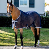 Horseware Amigo Net Cooler in Navy/Titanium Grey & Silver