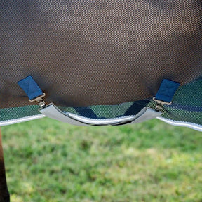 Horseware Amigo Net Cooler in Navy/Titanium Grey & Silver