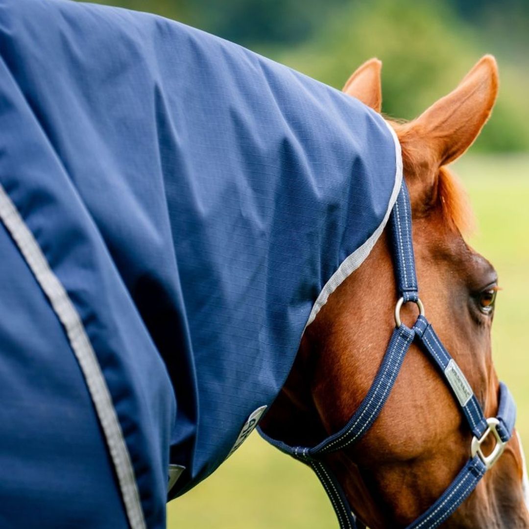 Horseware Amigo Ripstop 900D Plus Turnout Rug in Navy/Titanium Grey (100g)
