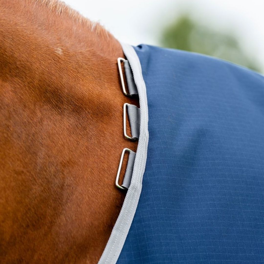 Horseware Amigo Ripstop 900D Plus Turnout Rug in Navy/Titanium Grey (100g)