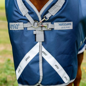 Horseware Amigo Ripstop 900D Plus Turnout Rug in Navy/Titanium Grey (200g)