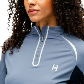 Horseware Women's Stamina Long Sleeve Quarter Zip Baselayer in Blue
