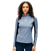 Horseware Women's Stamina Long Sleeve Quarter Zip Baselayer in Blue
