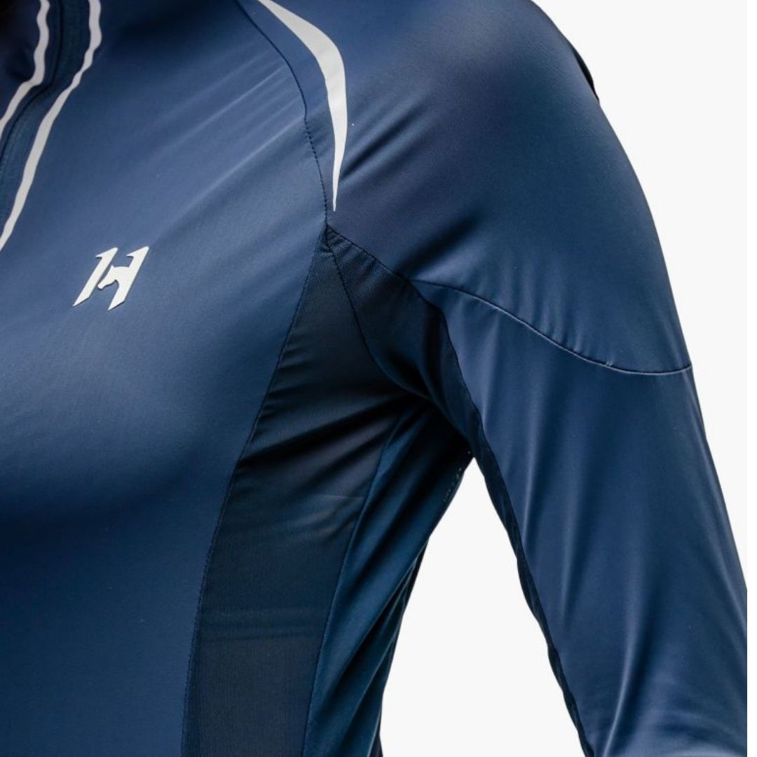 Horseware Women's Stamina Long Sleeve Quarter Zip Top in Navy