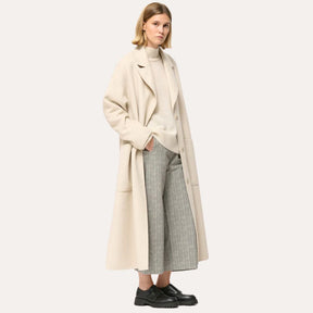 Humility Women's Long Loose Coat in Beige