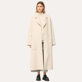 Humility Women's Long Loose Coat in Beige