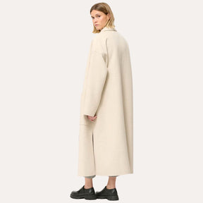 Humility Women's Long Loose Coat in Beige