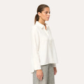 Humility Women's Straight Cupro Shirt in Ecru