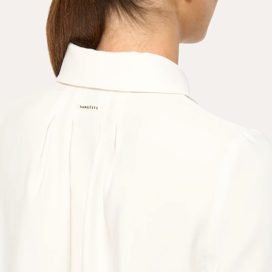 Humility Women's Straight Cupro Shirt in Ecru