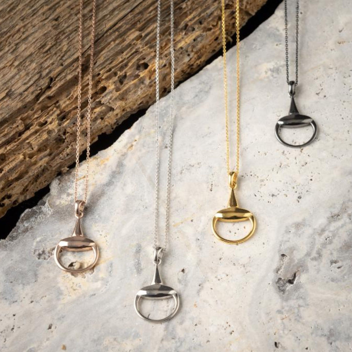 Jo's Sterling Silver Big Snaffle Bit Necklace