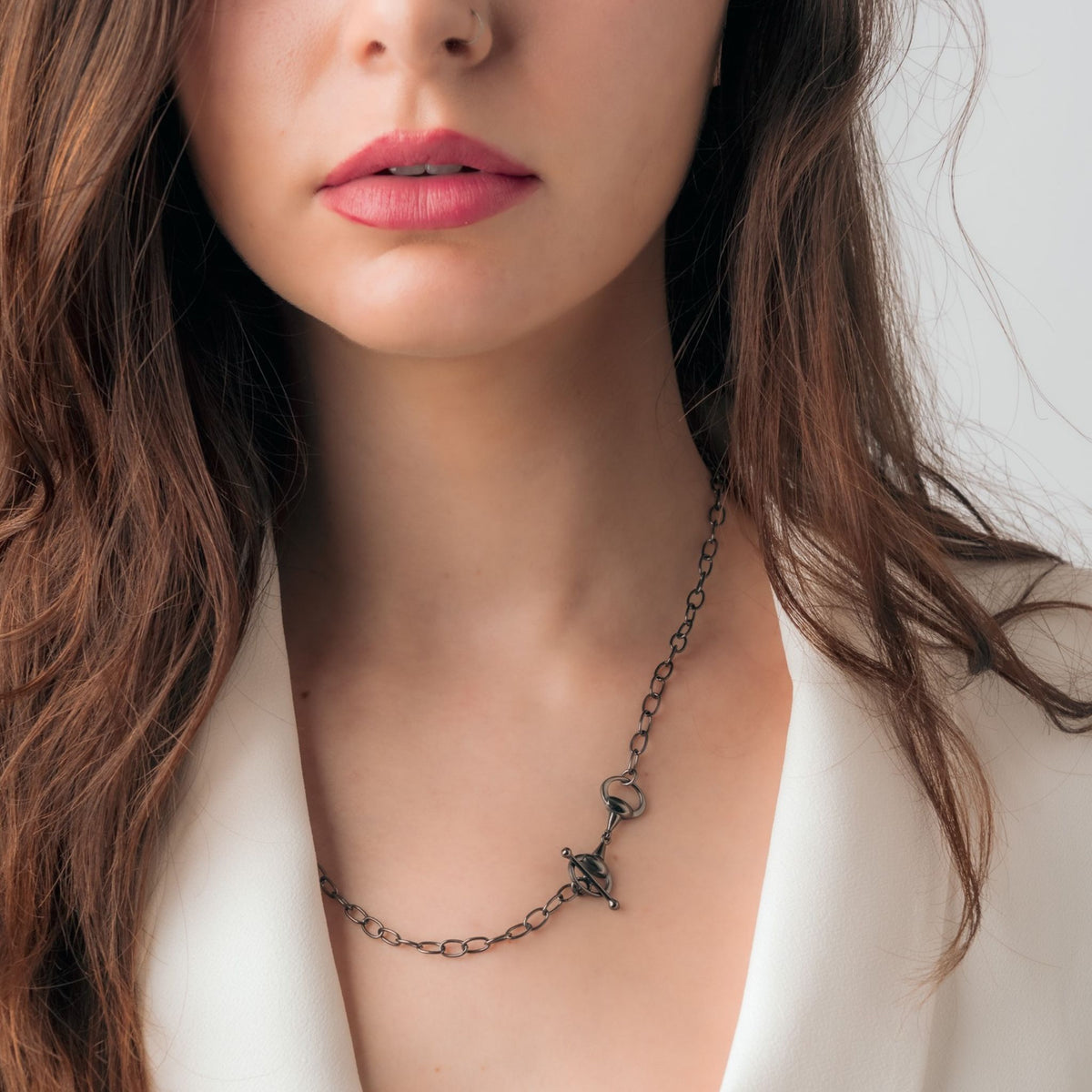 Jo's Sterling Silver Chain Necklace with Snaffle Bit