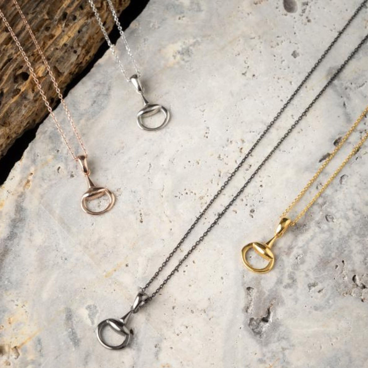 Jo's Sterling Silver Small Snaffle Bit Necklace