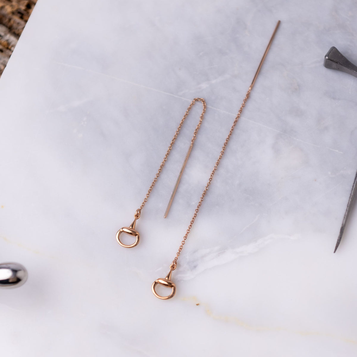 Jo's Sterling Silver Snaffle Bit Drop Earrings