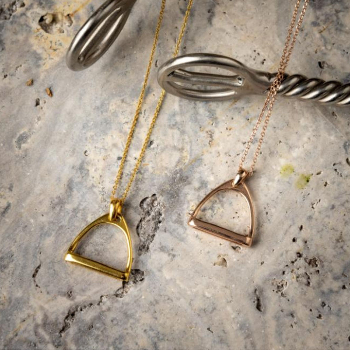 Jo's Sterling Silver Stirrup Necklace