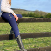 Jod-Z Kids Equestrian Riding Leggings in Mazarine Blue
