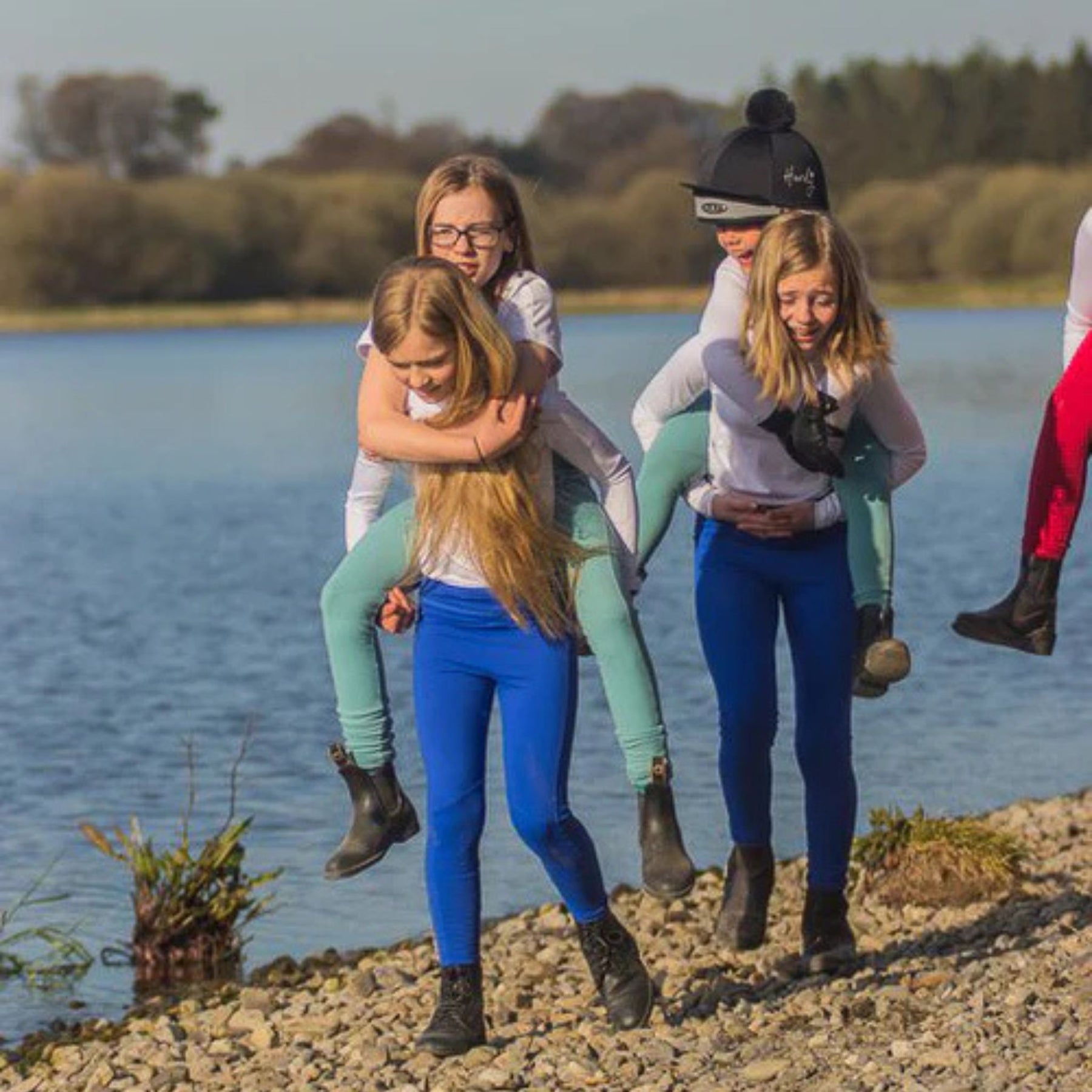 Jod-Z Kids Equestrian Riding Leggings in Mazarine Blue