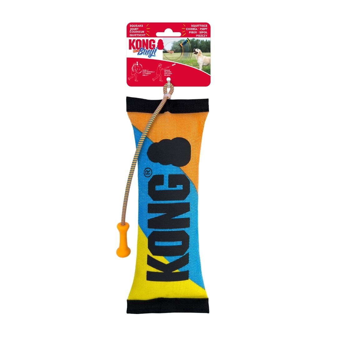KONG Bunji Hi-Viz Bumper Dog Toy in Assorted Colours