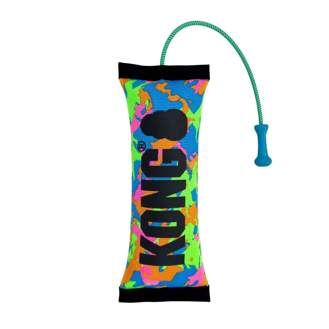 KONG Bunji Hi-Viz Bumper Dog Toy in Assorted Colours