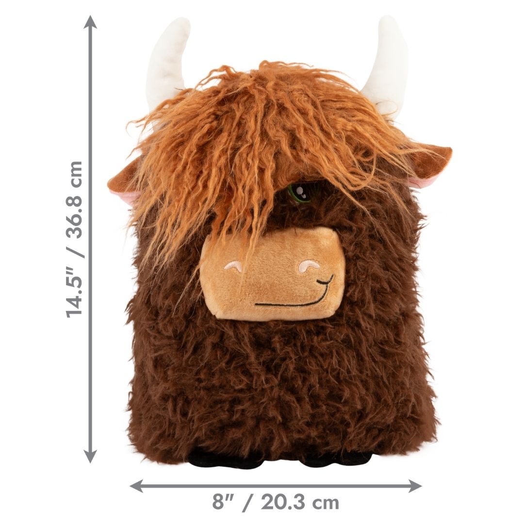 KONG Comfort Jumbo Highland Cow Dog Plush Toy