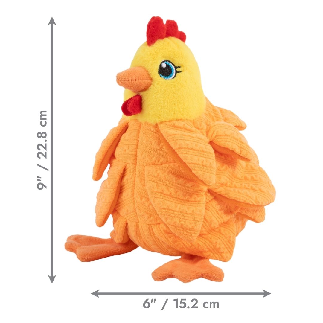 KONG Layerz Forage Hen Dog Plush Toy