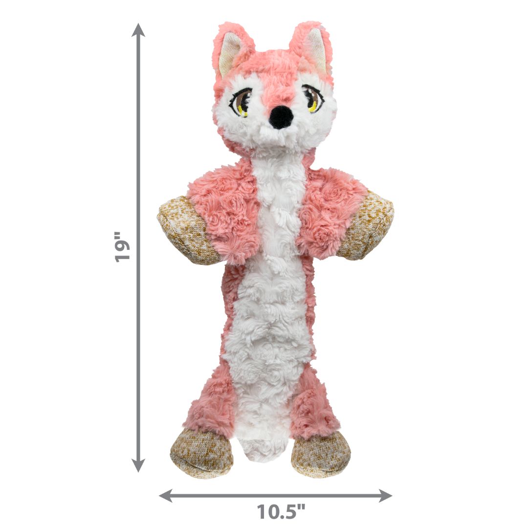 KONG Low Stuff Flopzie Fox Dog Plush Toy