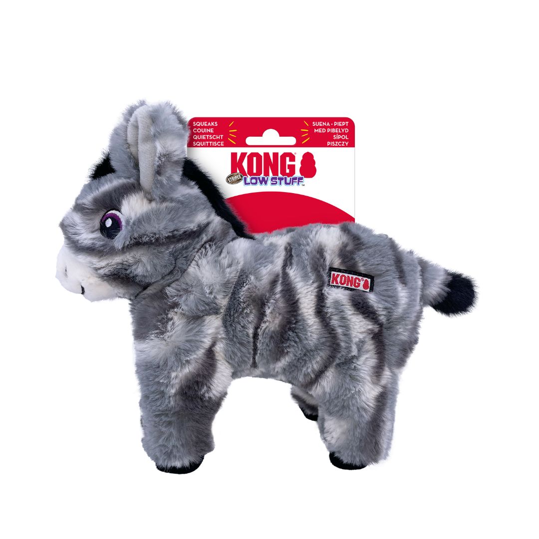 KONG Low Stuff Stripes Donkey Dog Toy