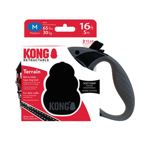 KONG Retractable Terrain Tape Dog Lead in Black