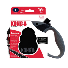 KONG Retractable Terrain Tape Dog Lead in Black