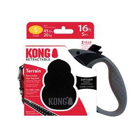 KONG Retractable Terrain Tape Dog Lead in Black