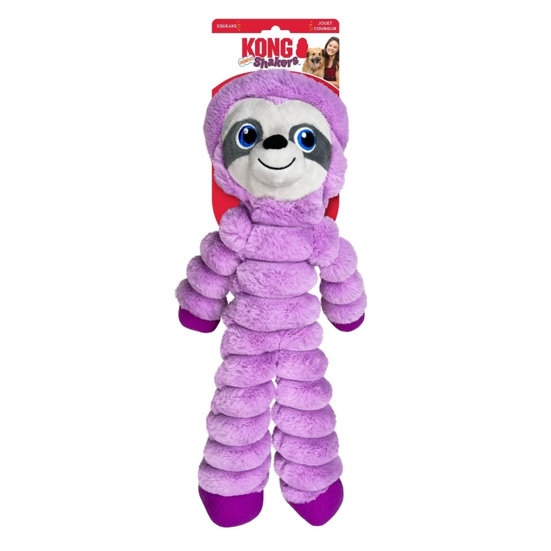 KONG Shakerz Crumples Sloth Dog Toy