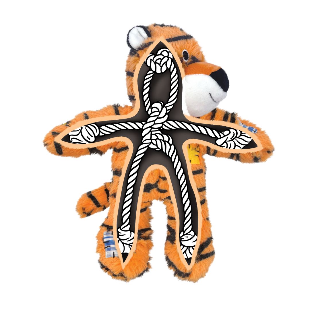 KONG Wild Knots Tiger Dog Toy