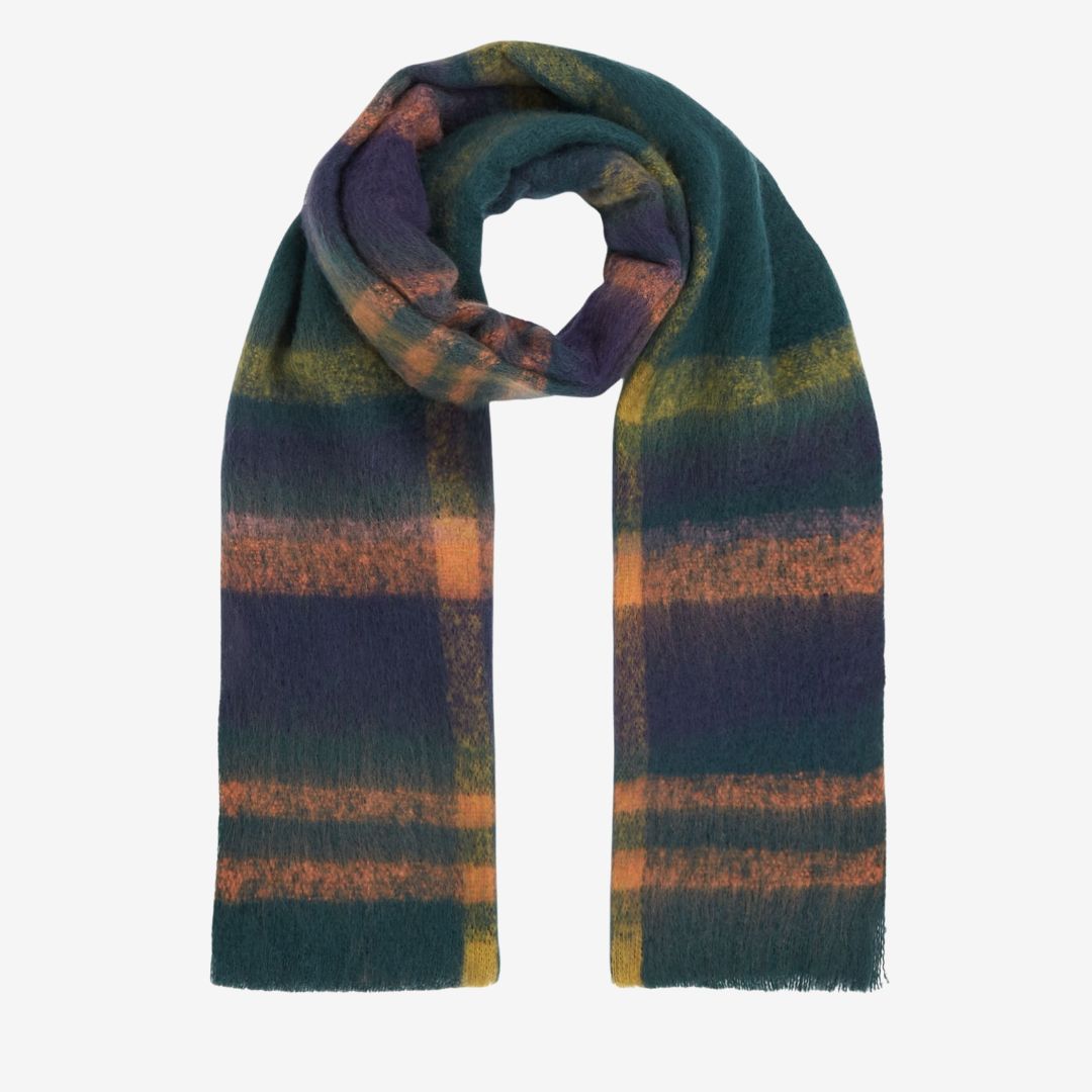 King Louie Check Scarf in Pine Green