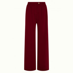 King Louie Women's Fintan Pants Milano Crep in Cabernet Red