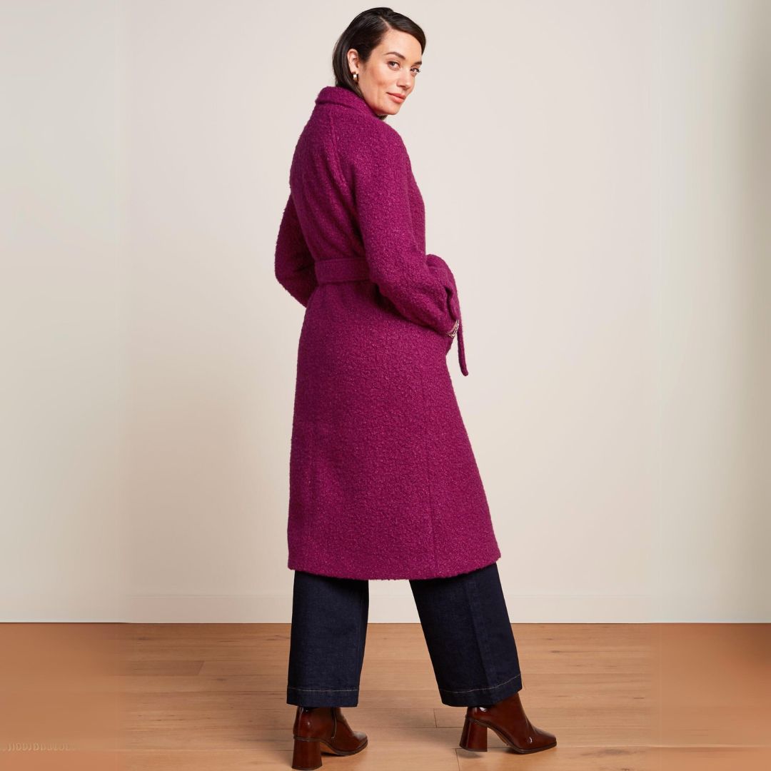 King Louie Women's Rachel Puff Coat Memphis in Wild Fuchsia