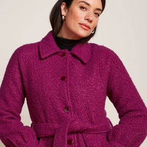 King Louie Women's Rachel Puff Coat Memphis in Wild Fuchsia