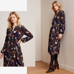 King Louie Women's Carina Dress Rising in Evening Blue