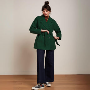 King Louie Women's Maura Coat Short Kennedy in Forest Green