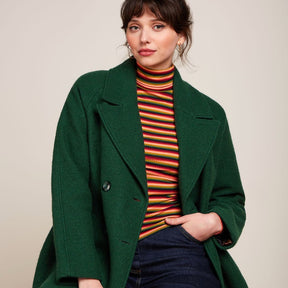 King Louie Women's Maura Coat Short Kennedy in Forest Green