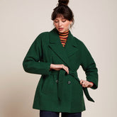 King Louie Women's Maura Coat Short Kennedy in Forest Green