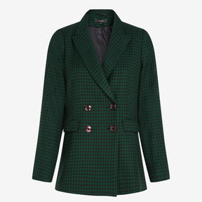 King Louie Women's Tina Norman Check Blazer in Avar Green