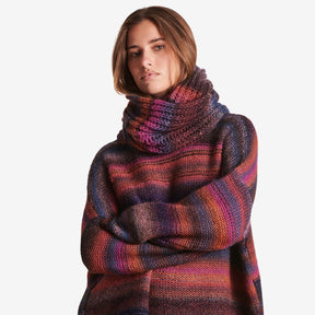 La Fee Maraboutee Multicolored Wool Scarf in Violine