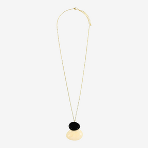 La Fee Maraboutee Necklace Resin Pendant in Black & White