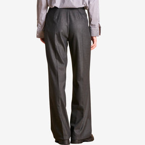 La Fee Maraboutee Women's Anthracite Trouser in Charcoal with wide Fancy Belt