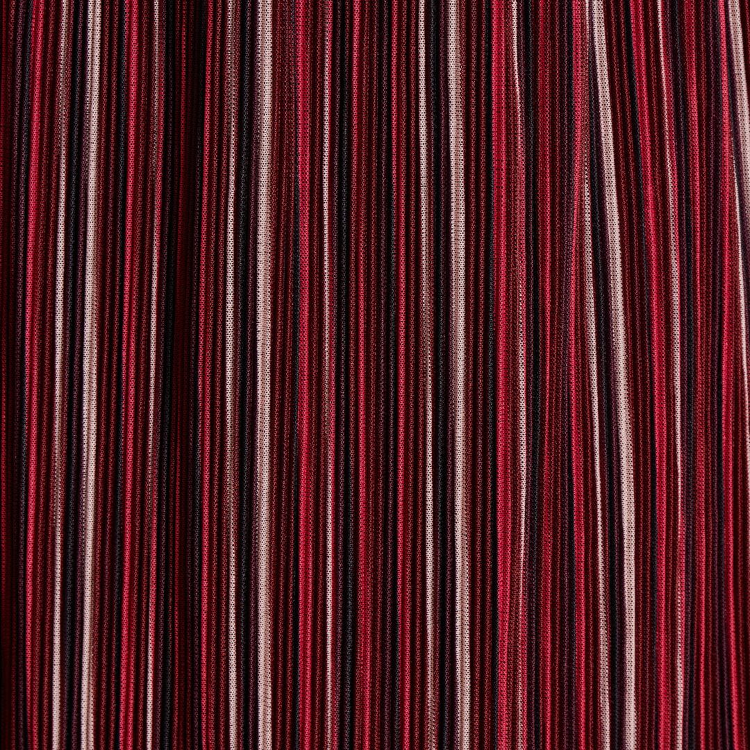 La Fee Maraboutee Women's Long Striped Dress in Cranberry in Pink