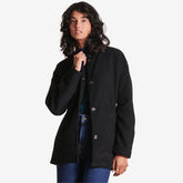 La Fee Maraboutee Women's Short Belted Wool Coat in Black