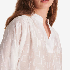 La Fee Maraboutee Women's Voile Loose-Fitting Blouse in White