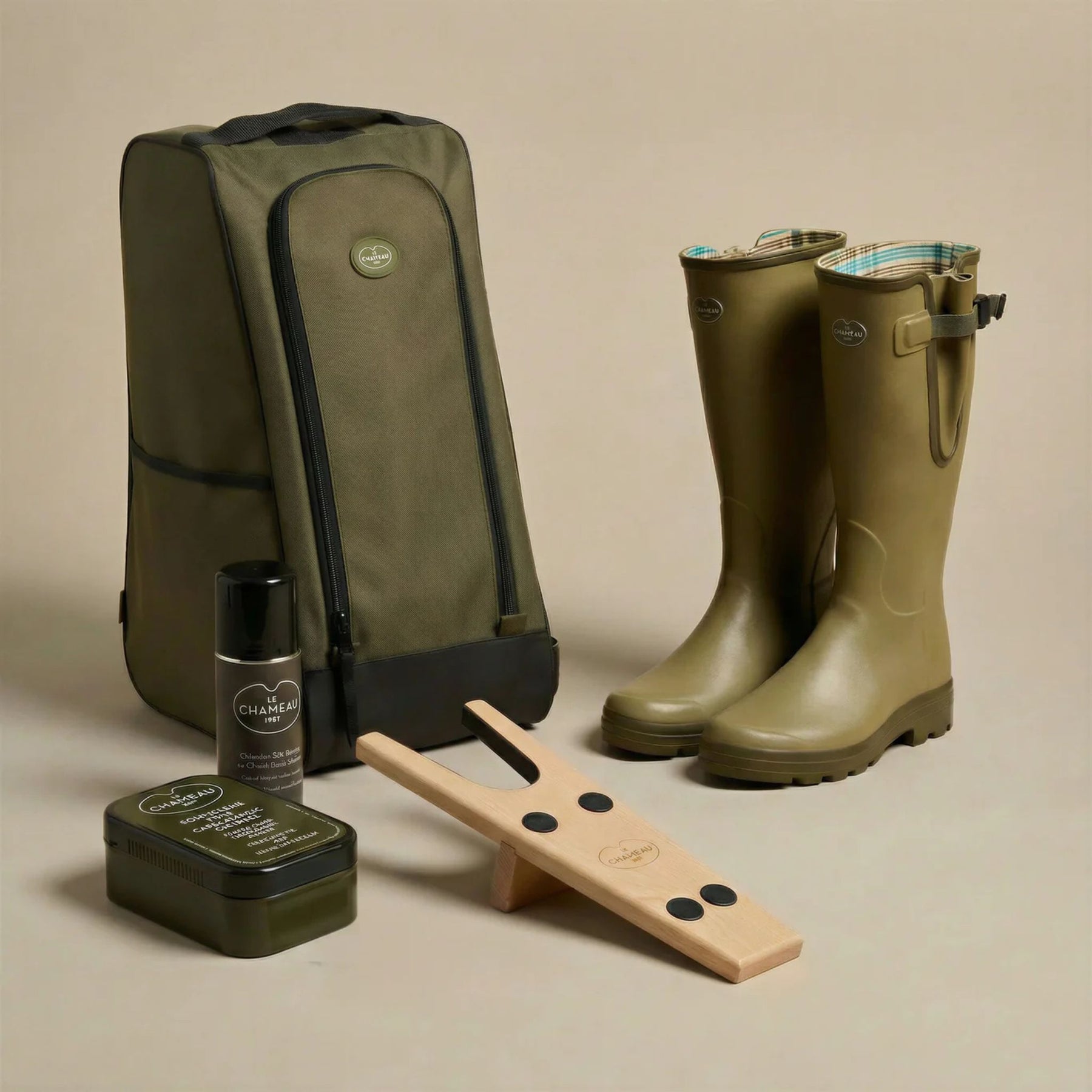 Le Chameau Boot Bag in Vert Chameau